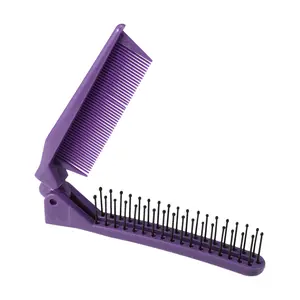 VOCOSTE Portable Folding Hair Comb, Travel Portable Folding Mini Hair Comb, Travel Small Foldable Hair Brush Hair Comb for Curly, Wet, Dry, Long Hair