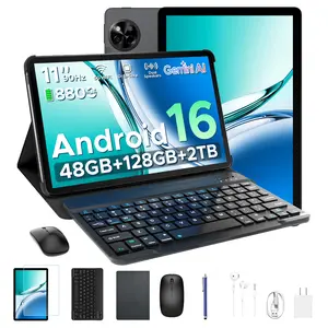 DOOGEE AP11 Android 16 Tablet, 11” HD 90Hz Display, 48GB RAM + 128GB ROM, 8800mAh Battery, Widevine L1, Octa-Core, Tablet with Keyboard Set