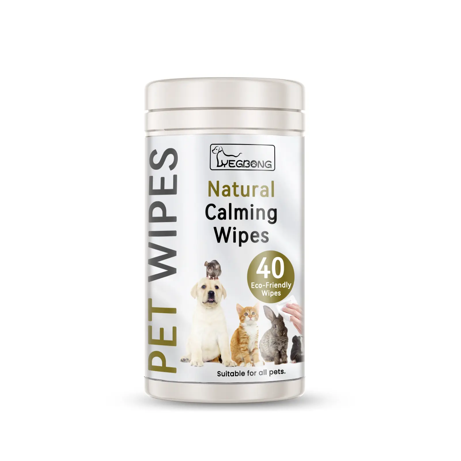 Natural Pet Wipes for Dogs & Cats - 100% Plant Based Dog Wipes for Grooming Paws, Face & Butt, Soothing Itchy Skin Relief, Extra Soft Cat Wipes, Deodorizing & Moisturizing, 100% Viscose Pet Cleaning Wipes