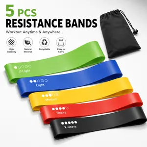 Gradient TPE Resistance Loop Bands Set | Non-Slip Glute Booty Bands for Leg & Butt Sculpting | Unisex Yoga Stretch Fitness Circle | FitTok Trending Home Gym Essential, Low-Impact Pilates Physical Therapy Equipment for Beginners & Advanced Users