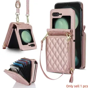 Samsung Galaxy Z Flip 3/4/5/6 Case, Multi-Card Slot Zipper Wallet Cover, Phone Protector Cover, Protective Phone Case for Samsung Galaxy Fold Phones Protection