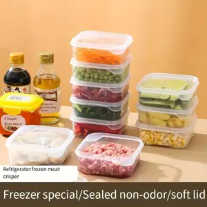 5 Pack Quick Freeze Meat & Vegetable Storage Containers, BPA-Free Plastic Food Safe Kitchen Organizer, Keeps Freshness Intact