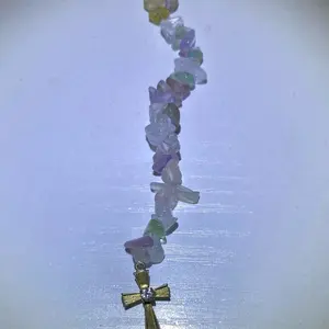Easter cross key chain