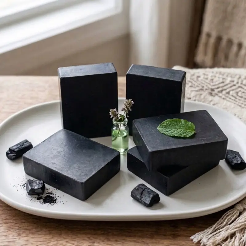 Handmade Artisanal Charcoal&Mint Natural Soap( Jabon Natural Carbón Activado y Menta)