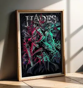 HELLRUN Zagreus and Melinoe Video Game Poster - Hades 2 Inspired Rogue-like Action Art Print - Greek Mythology Aesthetic Wall Decor - Underworld Prince & Princess Duo - Designed & Printed In-House Gift