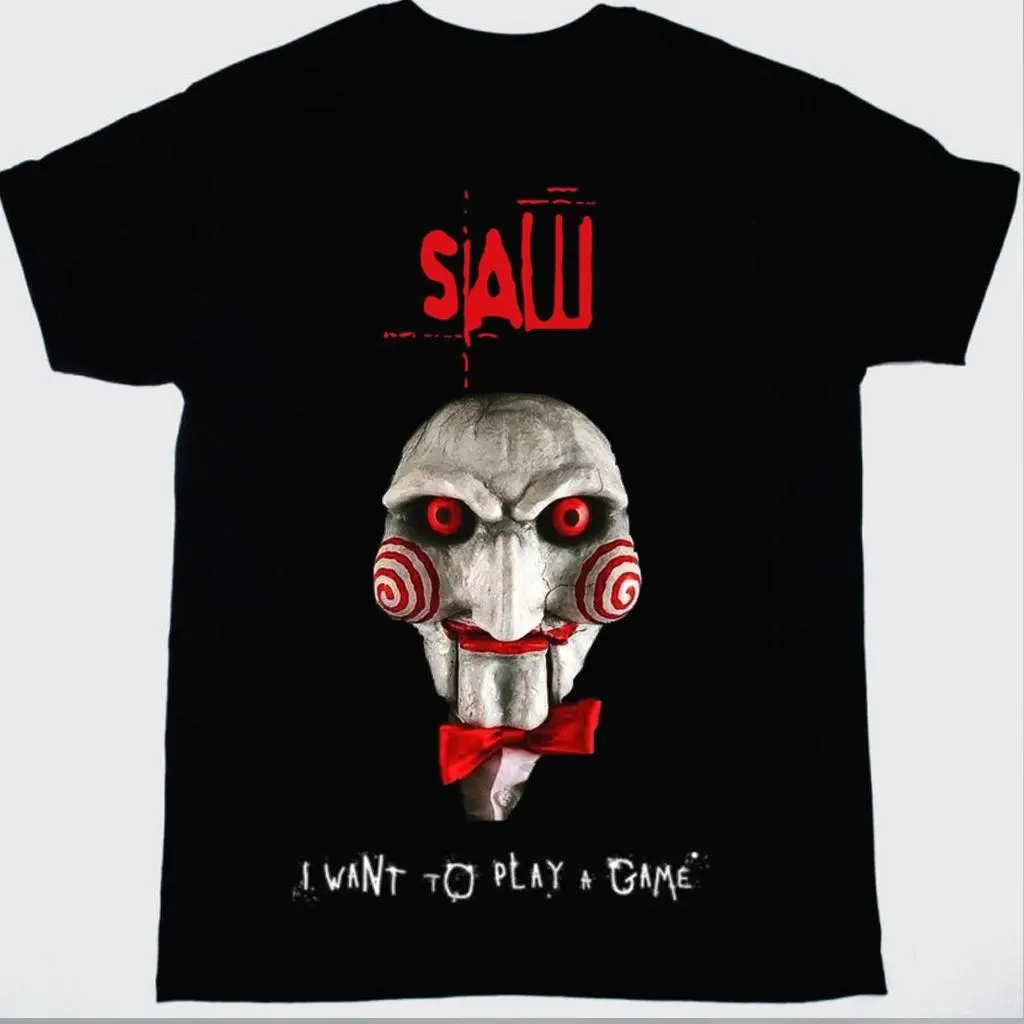 Jigsaw Vintage Horror Graphic Tee Tobin Bell Saw Shirt HY6152