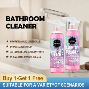 Buy 1 Get 1 Free(Same Model)! Bathroom Liquid Cleaner, Powerful Limescale & Urine Stain Eliminator,This cleaning agent can remove most stains,Multi-Surface Use for Shower, Tub, Sink & Glass