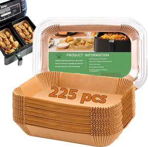 Air Fryer Liners for Ninja Dual, Air Fryer  Paper Liners Disposable for Ninja DZ201, Ninja Foodi Liners, Disposable Ninja Dual Rectangular, AirFryer Paper Liners Rectangle Accessories Ninja