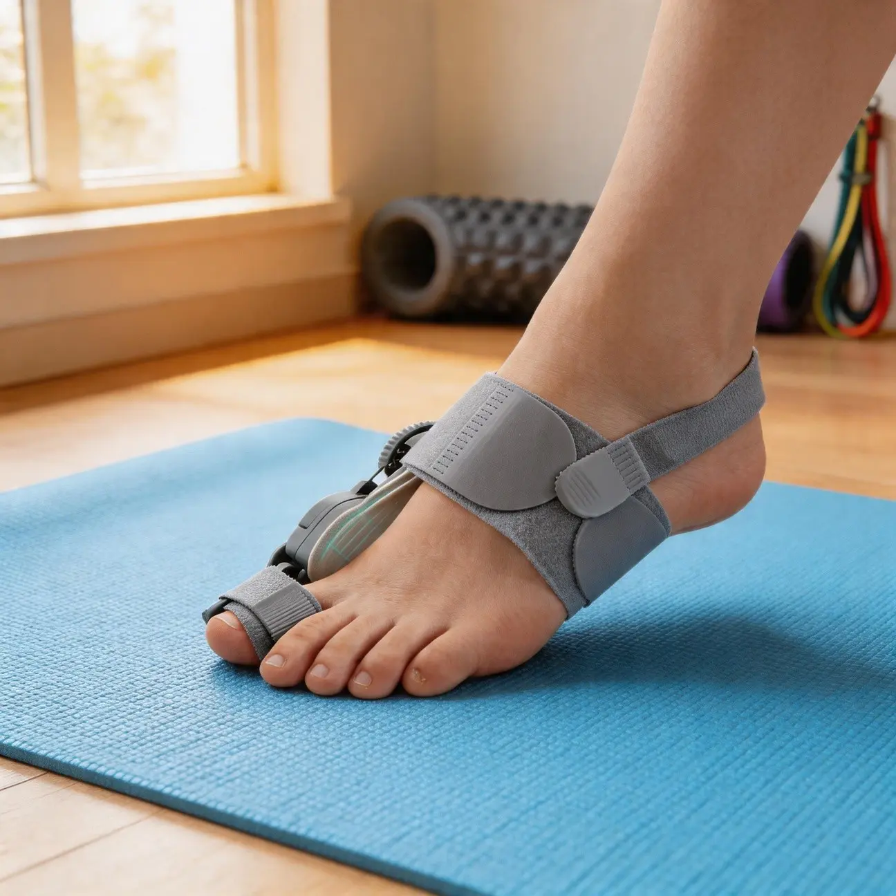 1pc 2026 New Upgraded Corrector, Toe correction tool, For Toe Straightener, Toe separators, Left And Right Feet Available, Unisex Toe Splitter/Separator with Adjustable Strap, Adjustable Day & Night, Gift for Mother's Day