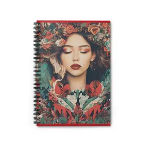 Cute Girly Spiral Notebook for Your Thoughts, Ruled Line, 6''x8'', 118 pages, Blank College Journal for Work , Spiral Notebook for Office, School and Home