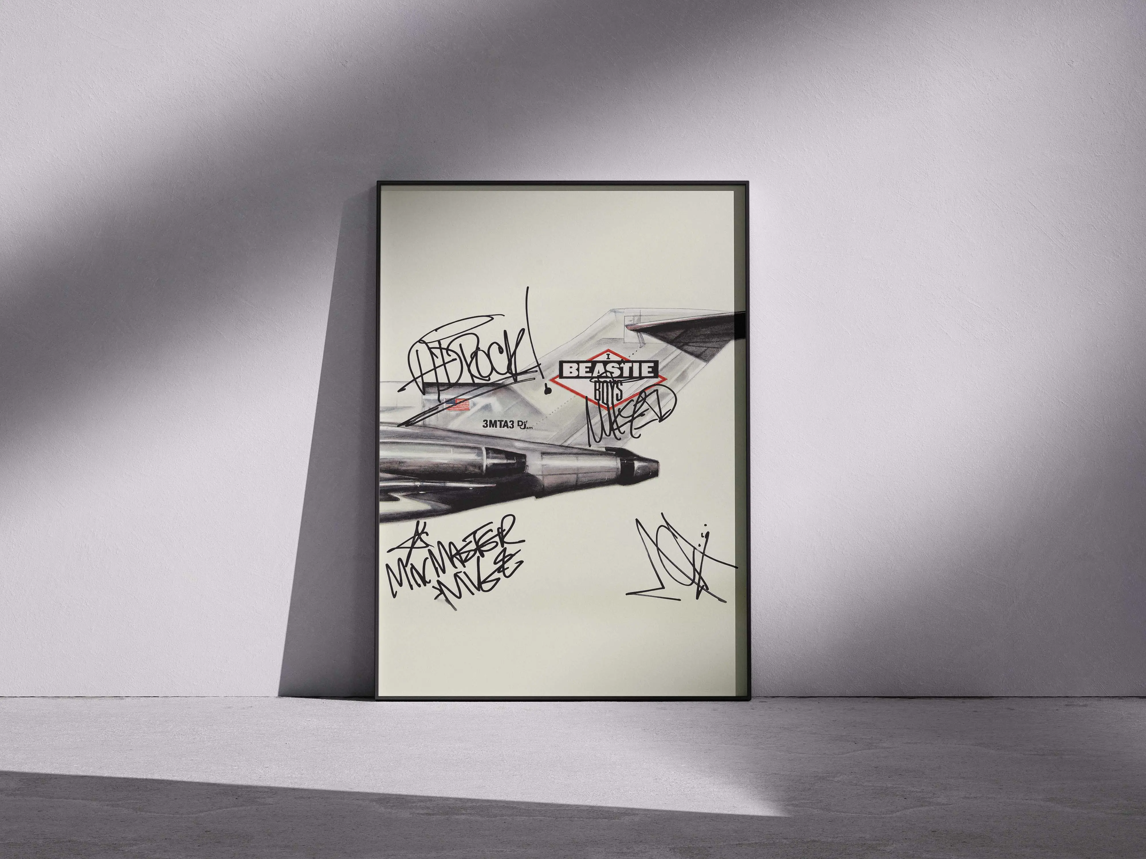 Beastie Boys Licensed to Ill Poster, Mike D Ad-Rock MCA Wall Art, Vintage Hip Hop Album Cover Print, Rap Music Room Decor, Fan Gift