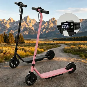 A 250W Kids E-Scooter with 3 Speed Modes 6.5" Solid Tires Up to 9MPH Lightweight Frame Safe Brake System Ideal Ride for Children