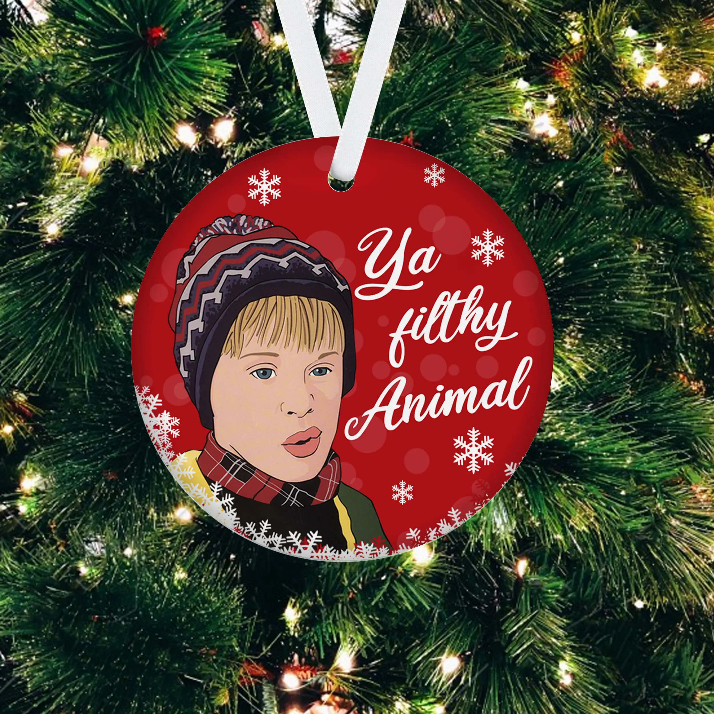 Kevin McCallister Christmas Ornament, Home Alone, Ya Filthy Animal, Vintage Christmas Movie, Christmas Hanging Ornament, Christmas Tree Decor, Christmas Gifts, Xmas Ornament
