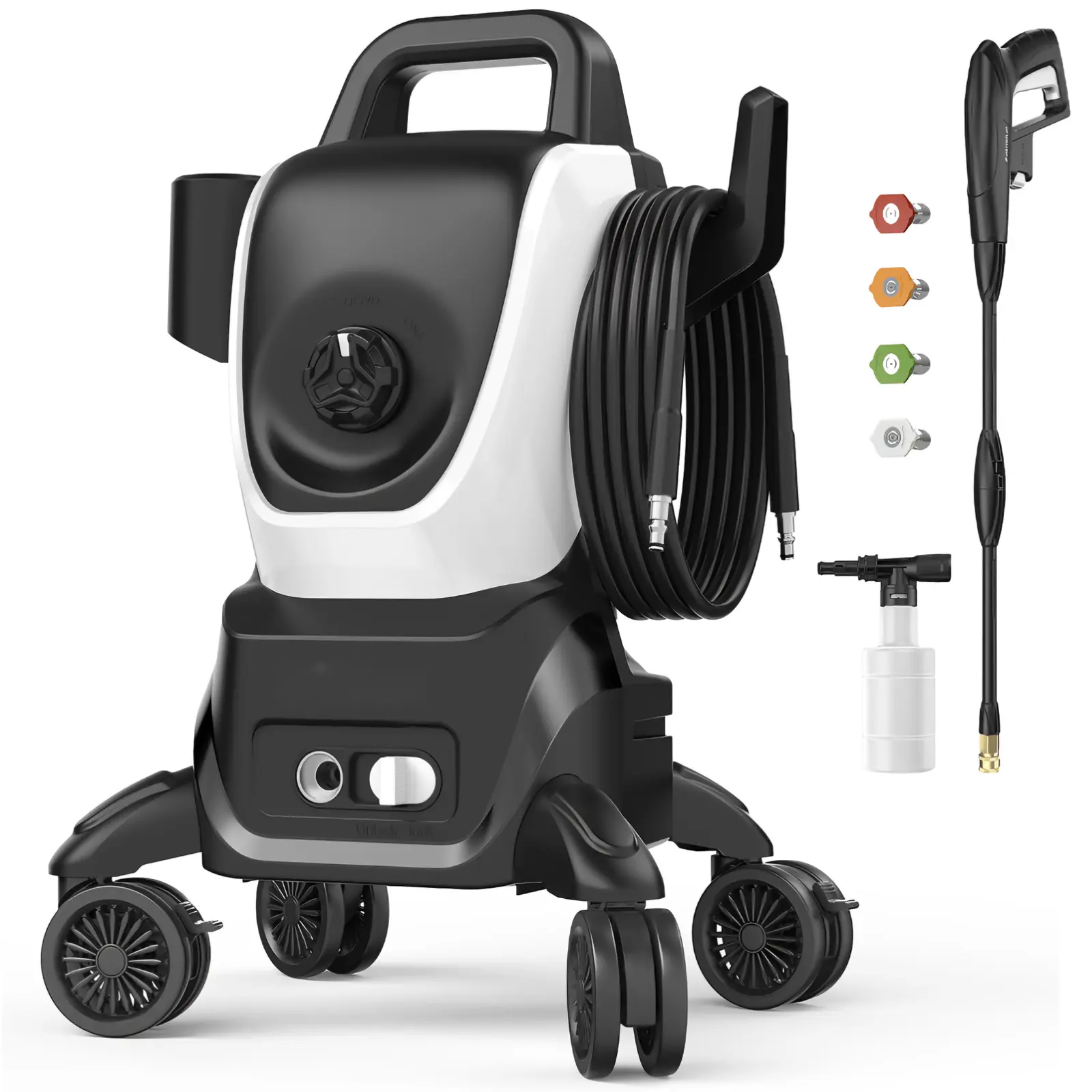 3000 PSI Electric Pressure Washer,  Power Washer with 4 Nozzles & Foam Cannon, for Driveways, Cars, Fences, Decks, Patios & Outdoor Cleaning Hose Home, FathersDayGift DealsForYouDays