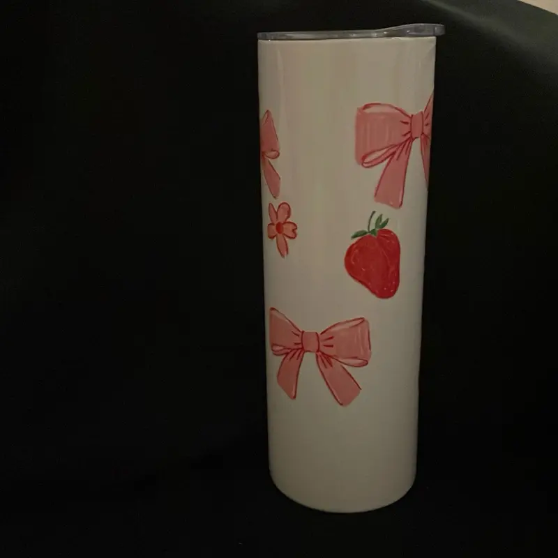 Bow and Strawberry Tumbler