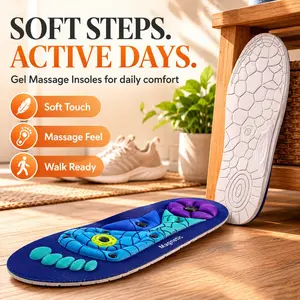 New Magnetic Acupoint Massage Insoles, Version Reduces Foot pain & Standing Fatigue, 220+ lbs Plantar Fasciitis Insoles for Men & Women, Work Boot Insole, Shock Absorbing Insoles for Running