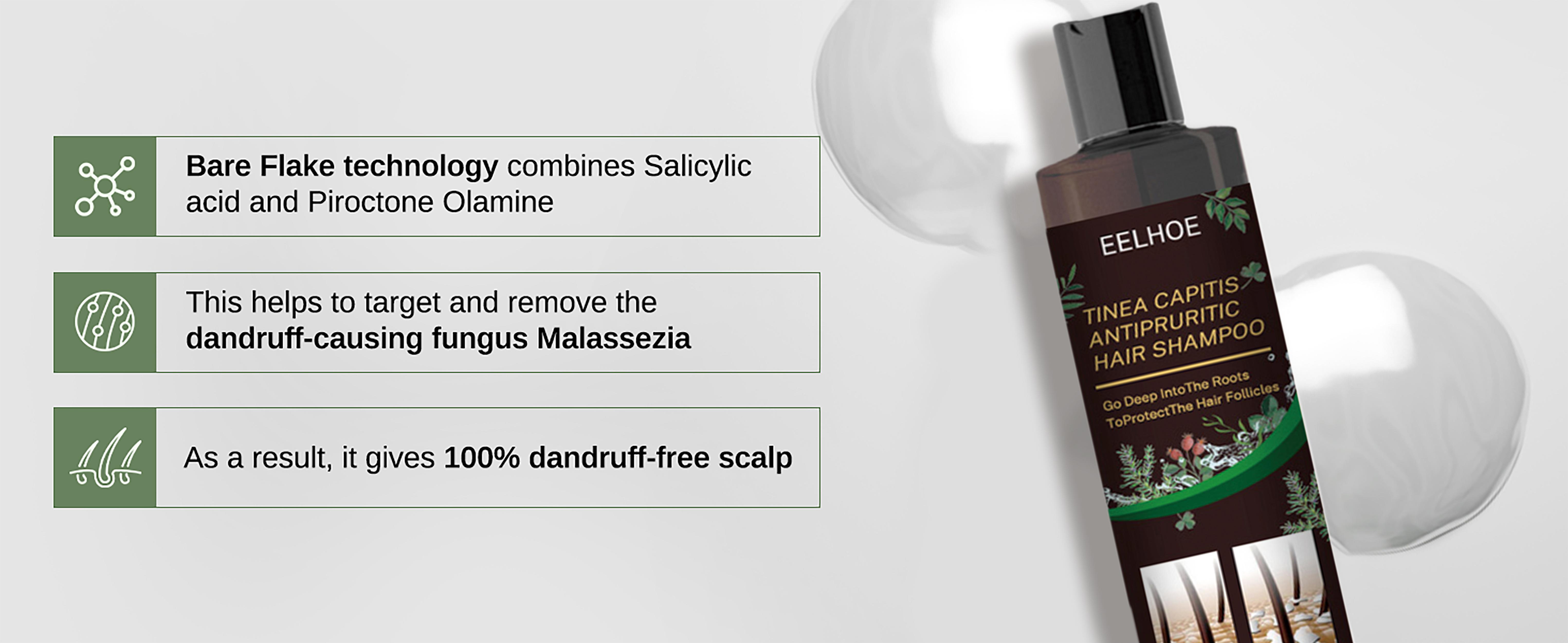 Anti Dandruff Shampoo - Shampoo for Men & Women for Flaky, Itchy, Oily, & Dry Scalp - Nourishes Scalp and Reduces Breakage & Flakes - Color, Sulfate-Free, Paraben-Free