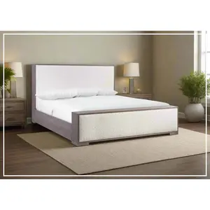 Bernhardt Casa Paros Upholstered Panel Bed in Playa Brown
