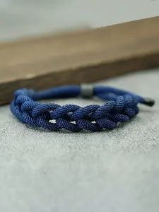 Adjustable Thread Rope Bracelet for Men, Adjustable Cuff, Handmade Twisted Wristband, Casual Fashion Accessory, Perfect Gift Idea