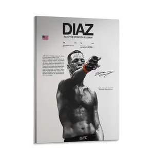 Nate Diaz Poster, UFC Fighter Wall Print, Gym Decor, Fight Fan Gift, UFC Room Poster Decor