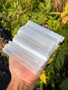 Natural Selenite Stone Stick, 4 Inch Raw Stone Crystal, Large Selenite Crystal Stick, Suitable for Spiritual Practice, Witchcraft Supplies