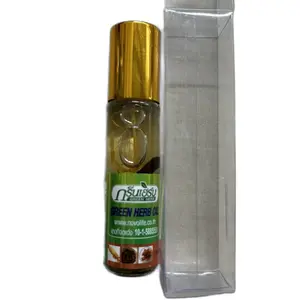 Green Herb - Ginseng Oil 1 Bottle x 8cc - Relief Dizziness & Headache - Therapeutic Massage Oil for Healthcare & Therapy