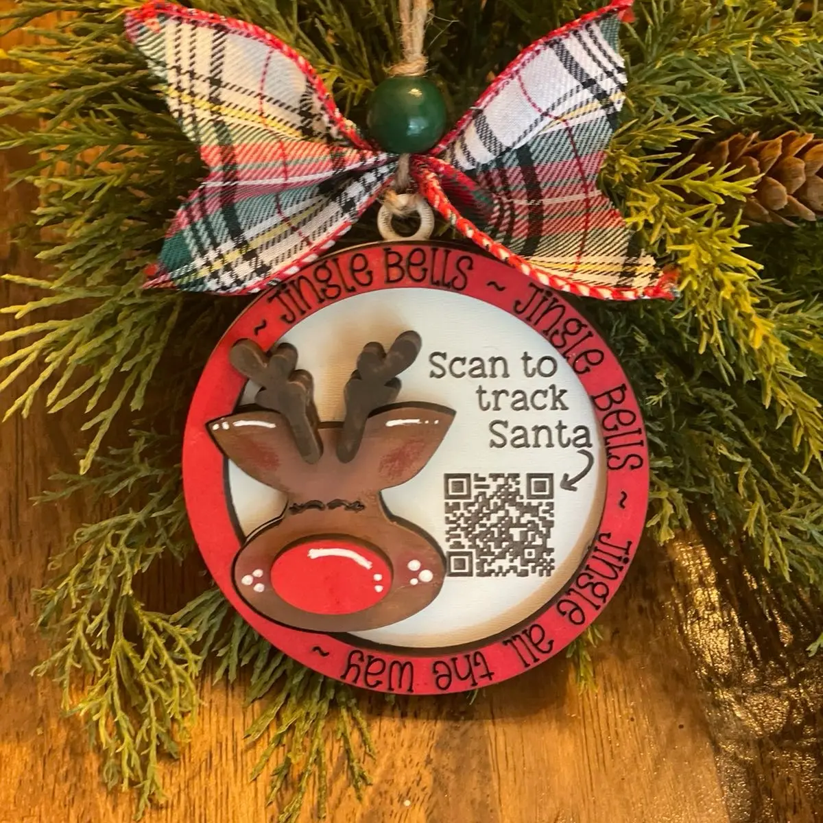 Santa Tracker Ornament- Reindeer for Christmas Decor - Decoration