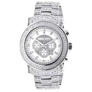 Luxurman Diamond Watch with Chronograph 2ct Escalade for Men