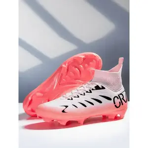 Professional Men's Soccer Shoes Long Studs Ag Fg Outdoor Training Sneakers Breathable Comfort PU Leather Anti-Slip All Seasons Sporty Style Football Field Boots
