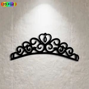 1pc Crown Metal Wall Art, Elegant Crown Statue Mural, Ideal Gift for Valentine's Day, Wedding, Princess Theme Enthusiasts, Rust-Resistant Metal Wall Decor Wall Sculptures, Perfect for Bedroom Wall & Garden Fence, Royalty-Inspired Home Decor