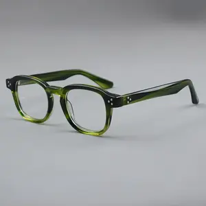 BETSION Square Acetate Eyeglasses Frames Reading Glasses Nerd Fashion Classic Men Women