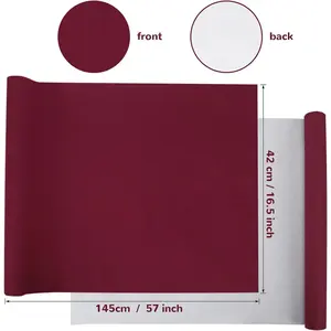 Book Cloth for Book Binding 57 x 17 Inch Dark Red Fabric Surface Paper Backed Book Cover
