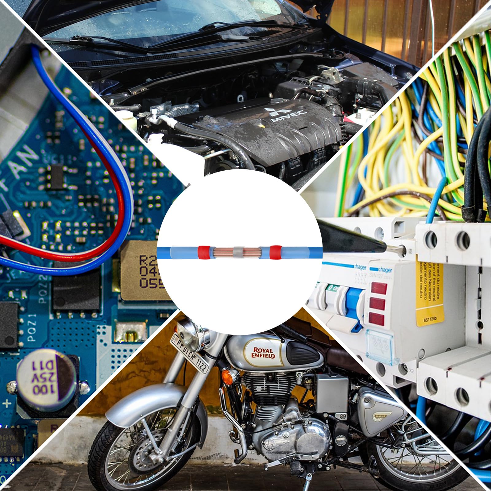 300PCS Heat Shrink Solder Seal Connectors - Waterproof Insulated Butt Terminals for Marine, Automotive, Boat & Electronics Wiring - Corrosion-Resistant Electrical Splice Kit