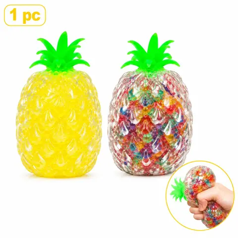 1 PC Pineapple Squishy Stress Balls Stretchy Fruit Stress Squeeze Toys for Teens and Adults, Stress Relief Squishy, Stress Reliever, Ideal for Relax, Focus, Christmas Decoration, Easter Basket Stuffers