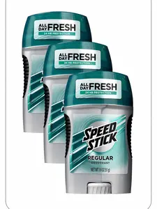 Speed Stick Deodorant for Men, Regular Scent, 1.8 oz (Pack of 3) – 24HR Protection, Fresh Clean Scent