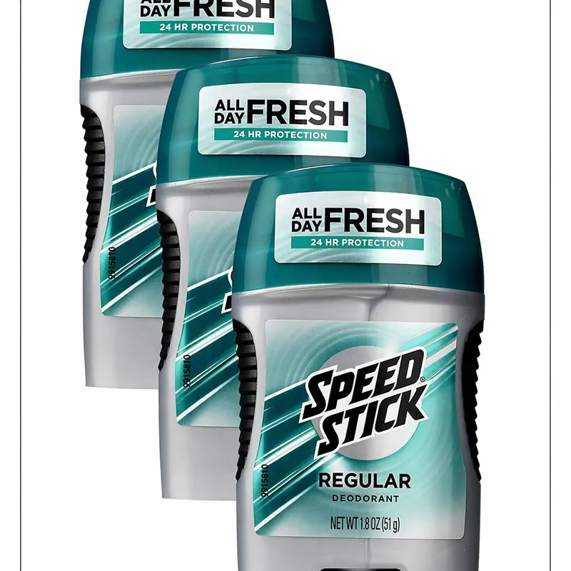 Speed Stick Deodorant for Men, Regular Scent, 1.8 oz (Pack of 3) – 24HR Protection, Fresh Clean Scent