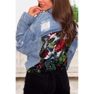 Hidden Bloom Floral Sequin Jacket