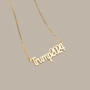 TRUMP 2024 Necklace, 304 Stainless Steel Letters, Great Gift for Yourself, Friends, Family or Donor.