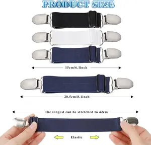 6 Pcs Adjustable Hip Elastic Belt, Elastic Band for Sewing Pant Waist Tightener Pant Elastic Belt Clip Women Men Back Cinch for Jeans Pants Dresses