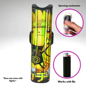 FLKR LYTR: Pikamode Fidget Spinner lighter case for Bic Lighters, High quality polypropylene body for durability, Accessories Matte