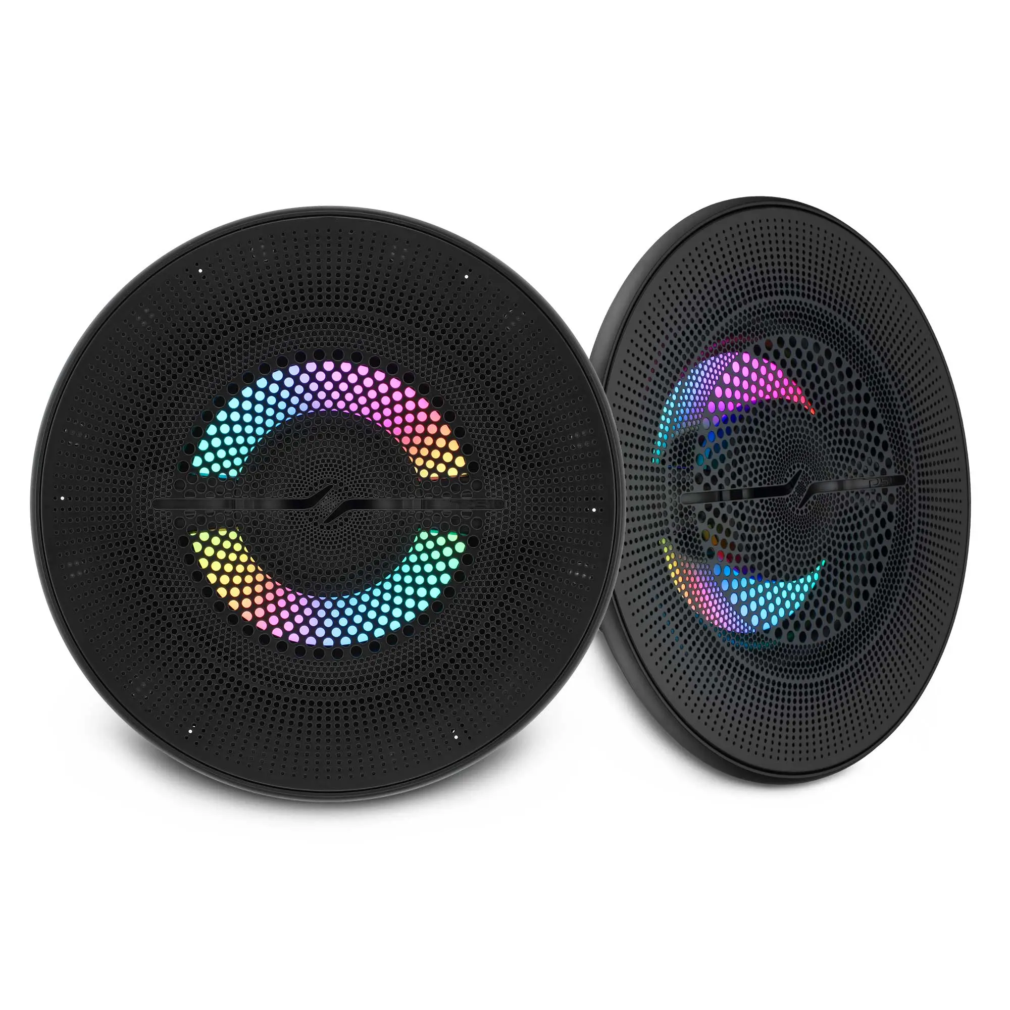Luxury 6.5” 2-Way Marine Coaxial Audios Speaker, Digital LED Lights, Flush Magnetic Mount Grille | 150W RMS, 4-Ohm