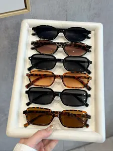 Women's Retro Casual Sunglasses Set, 6 Pairs Small Frame Sun Glasses for Parties, Street Style, Beach Vacation, Fashion Accessories, Fashionable Sunglasses