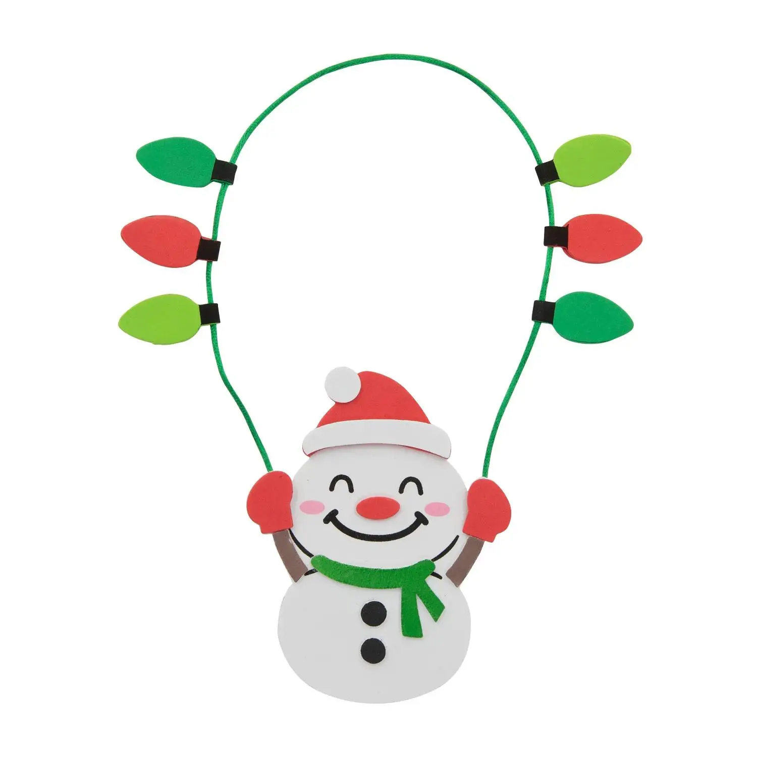 Unisex Light-Up Snowman Ornament Kit - Makes 12, Satin Christmas Decoration for Festive Look, DIY Craft for Toys & Hobbies, Beading & Jewelry Making