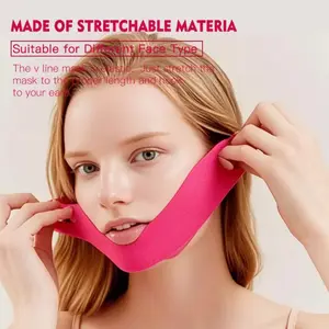 5PCS Line Mask Double Chin Mask with COLLAGEN PROTEIN &NICOTINAMI-DE EXTRACT for Jawline Definitionand Facial Contours Skincare Comfort