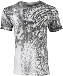Xtreme Couture By Affliction Men's T-Shirt Proto Metal White Crewneck Cotton