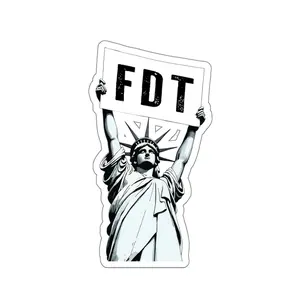 FDT (F Donald Trump) Sign Lady Liberty Die-Cut vinyl Stickers | Statue of Liberty art, Anti-Trump Decals, Pro-Democracy, Anti-MAGA Feminist Sticker