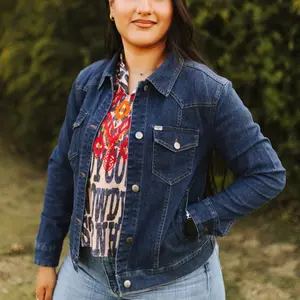 Lucky & Blessed Western Denim Jacket