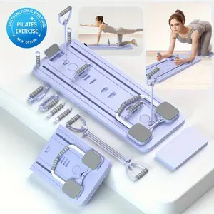 Multifunctional automatic rebound plank support, Pilates aid push-up stand, home ab roller fitness equipment, foldable, Pilates Machines