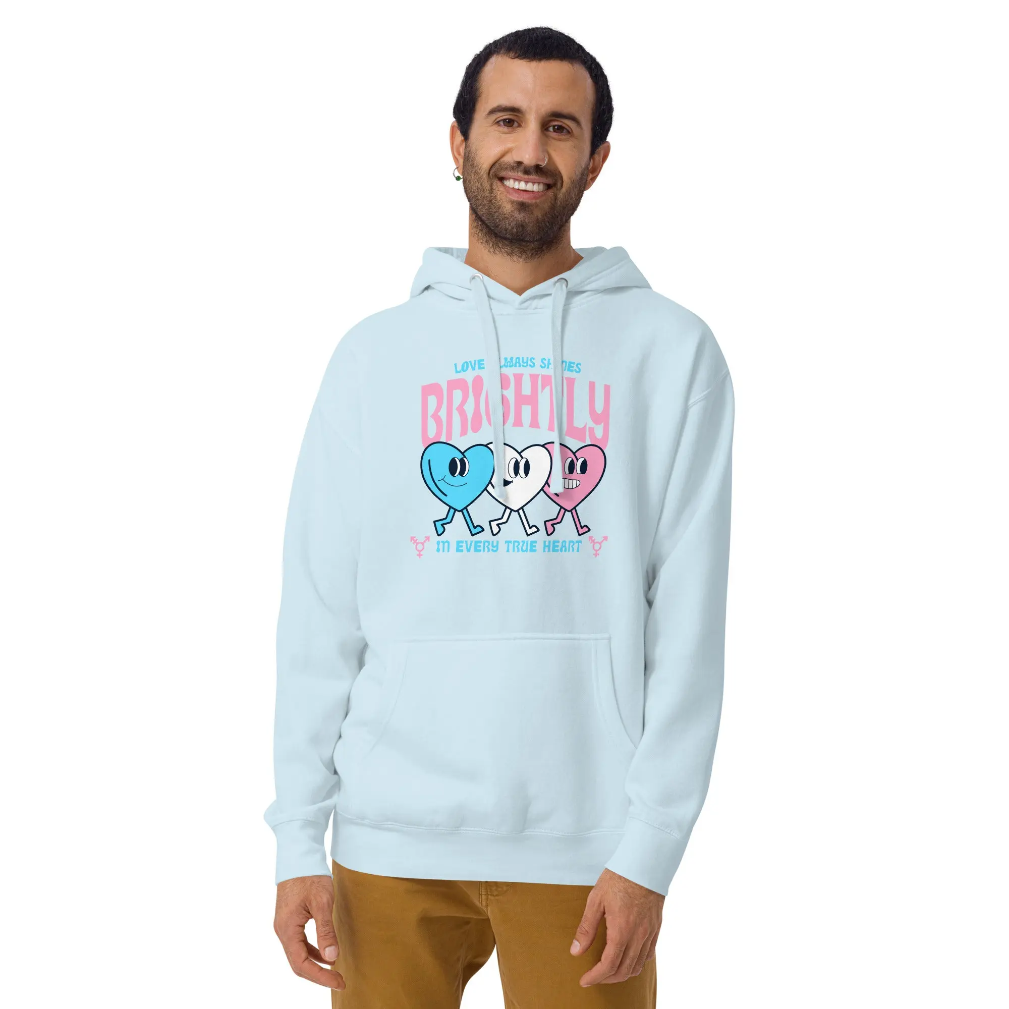 Transgender Love Always Shines Brightly Cotton Heritage M2580 I Unisex Premium Pullover Hoodie