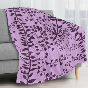 Bella Swan Lavender Freesia Throw Blanket 80x60 inches Cozy Flannel for Christmas Holiday Decorations & Gifts for Family Soft Lightweight Durable Comfort
